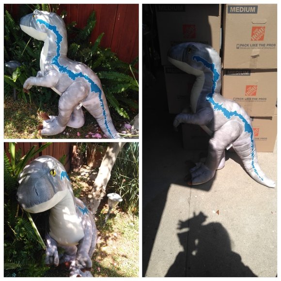 ginormous blue velociraptor